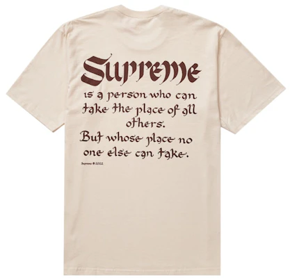 Supreme 人像T恤 '天然色' Order Supreme 人像T恤 '天然色'