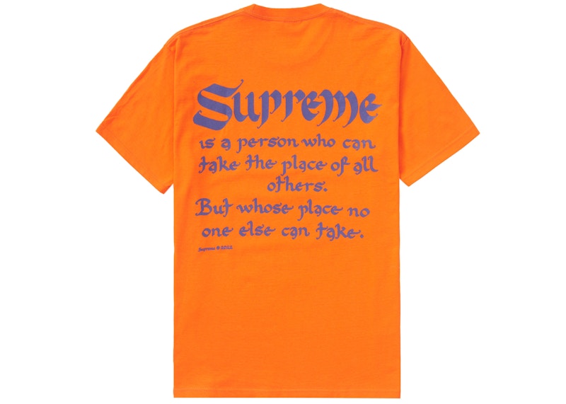 Order Camiseta Supreme Person 'Naranja'