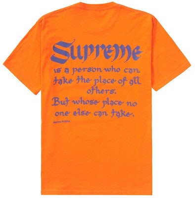 Camiseta Supreme Person 'Naranja' Order Camiseta Supreme Person 'Naranja'