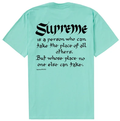 Supreme Person Baju-T 'Teal' Order Supreme Person Baju-T 'Teal'