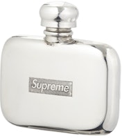 Supreme Pewter Mini Flask Silver Supreme Pewter Mini Flask Silver