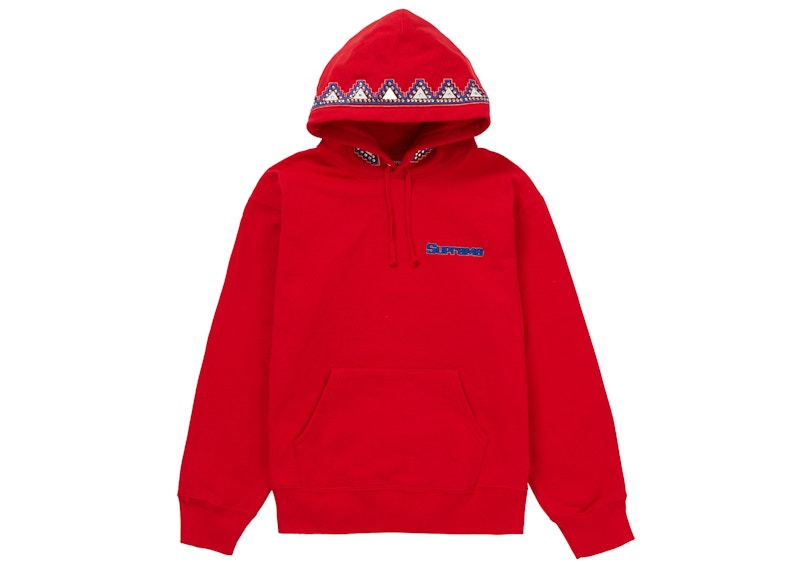 Supreme Pharaoh Studded Hooded Sweatshirt Red 圖 2
