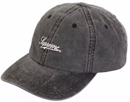 Supreme Pigment Print Script Logo 6-Panel Black Supreme Pigment Print Script Logo 6-Panel Black