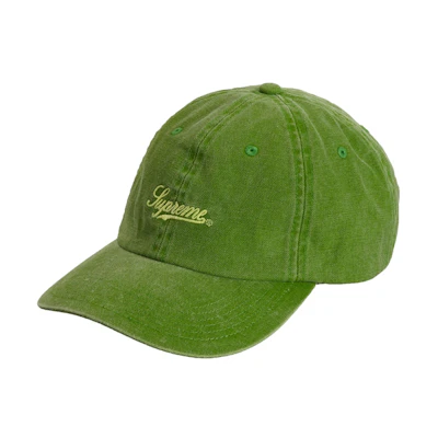 Supreme Pigment Print Script Logo 6-Panel Green