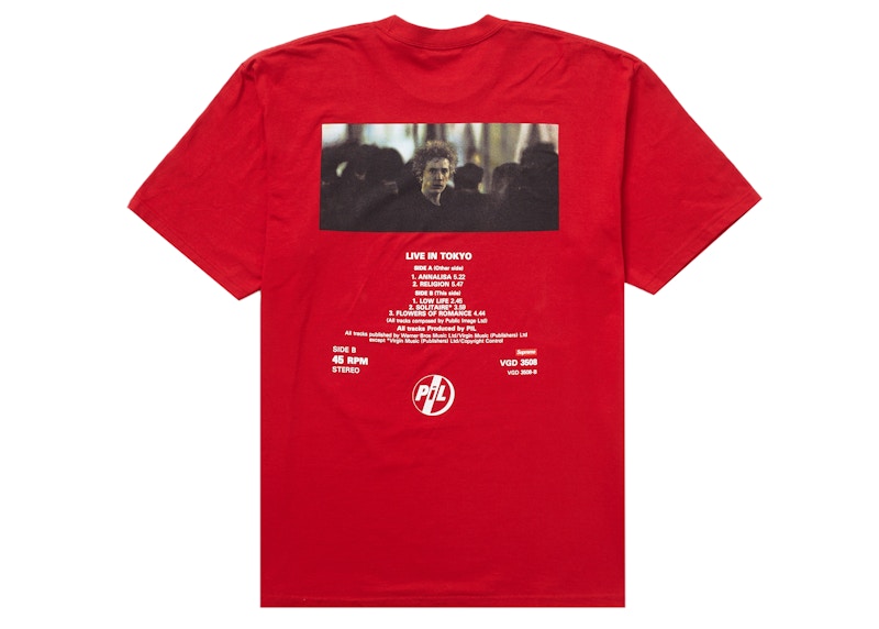 Order Supreme PiL Live In Tokyo Tee Red