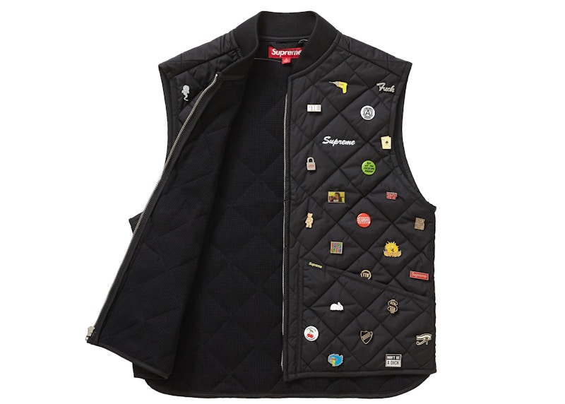 Order Rompi Kerja Quilted dengan Pin Hitam dari Supreme