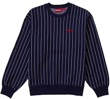 Supreme Pinstripe Crewneck Navy Supreme Pinstripe Crewneck Navy