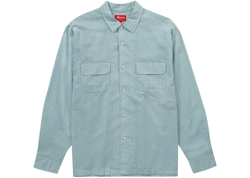 Buy Supreme Basket Weave Plaid Shirt Light Blue - Novelship