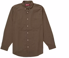 Supreme Pinstripe Shirt Brown Supreme Pinstripe Shirt Brown