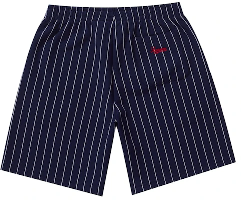 Supreme Pinstripe Sweatshort Navy Lelaki. Order Supreme Pinstripe Sweatshort Navy Lelaki.