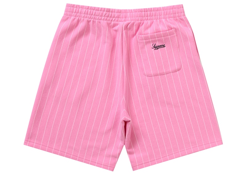 Supreme Pinstripe Sweatshort Pink 圖 2