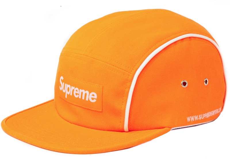 Buy Supreme Piping Camp Cap Neon Oranye