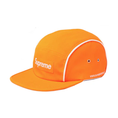 Supreme Piping Camp Cap Neon Orange
