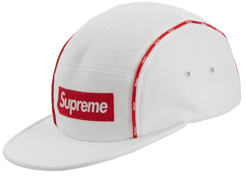 Supreme Piping Camp Cap White