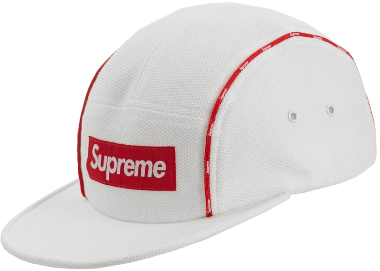 supreme-piping-camp-cap-white