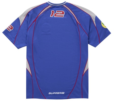 Supreme Camiseta de Fútbol Azul con Ribetes Order Supreme Camiseta de Fútbol Azul con Ribetes