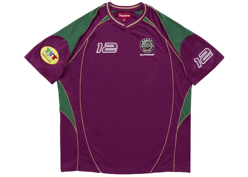 Supreme Piping Soccer Jersey Raspberry