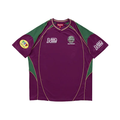 Supreme Piping Soccer Jersey Raspberry