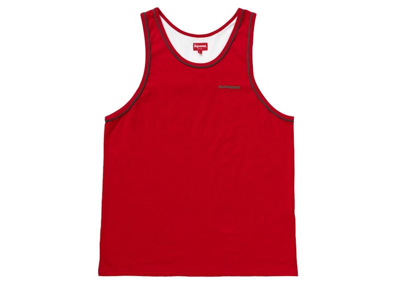 Supreme Piping Tank Top Red