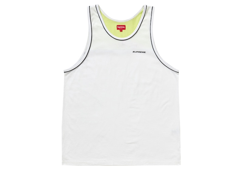 Supreme Piping Tank Top White