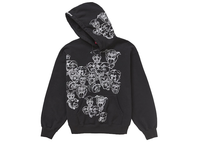 Supreme Pitbulls Embroidered Hooded Sweatshirt Black 圖 2