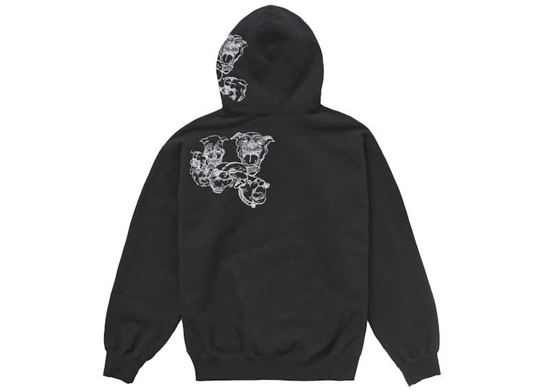 Supreme Pitbulls Embroidered Hooded Sweatshirt Black 圖 3