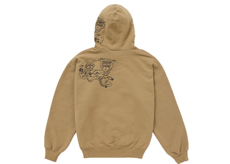 Supreme Pitbulls Embroidered Hooded Sweatshirt Brown 圖 3