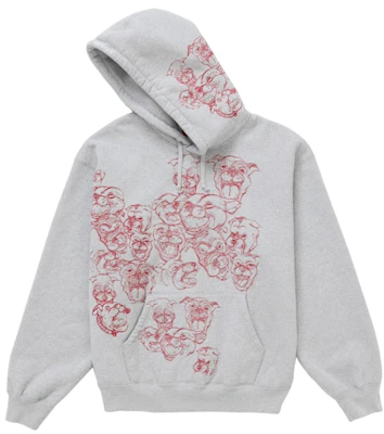 Supreme Pitbulls 刺绣连帽卫衣 灰色 Order Supreme Pitbulls 刺绣连帽卫衣 灰色