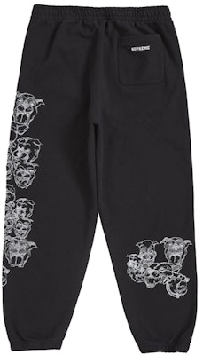 Supreme Pitbulls Embroidered Sweatpant Black Lookbook Supreme Pitbulls Embroidered Sweatpant Black