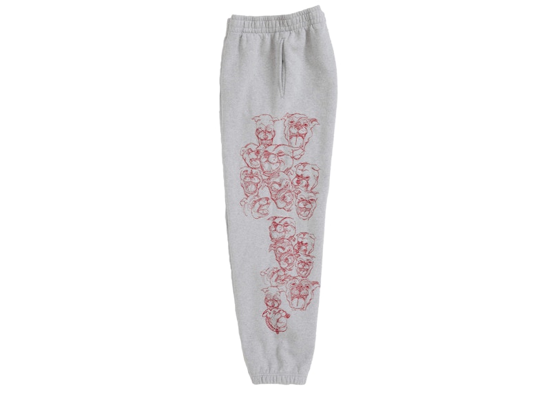 Order シュプリーム ピットブル 刺繍スウェットパンツ ヘザーグレー