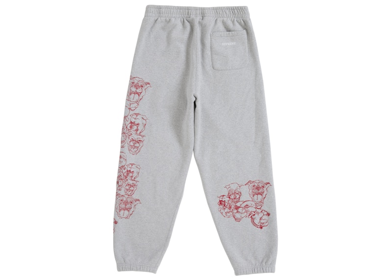 Lookbook シュプリーム ピットブル 刺繍スウェットパンツ ヘザーグレー