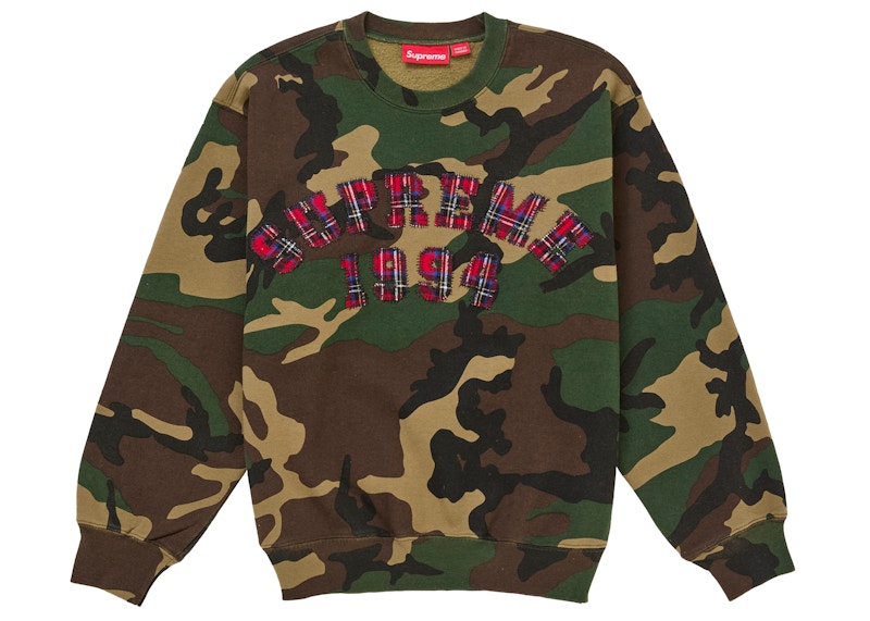 Supreme Plaid Arc Crewneck Woodland Camo