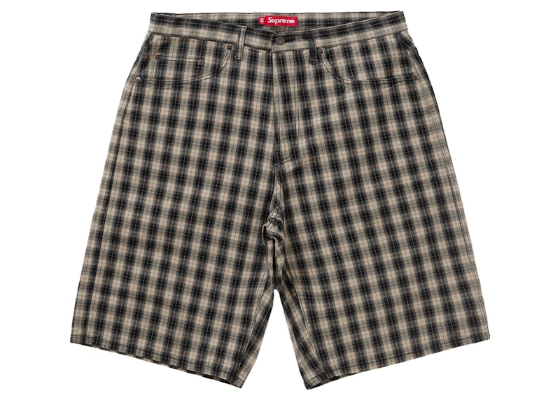 Supreme Plaid Baggy Short Black