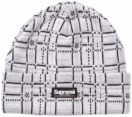 Supreme 格紋白色毛帽 Buy Supreme 格紋白色毛帽