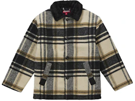 Supreme Plaid Car Coat Cream Supreme Plaid Car Coat Cream