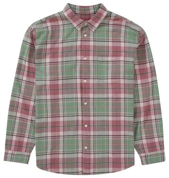 supreme-plaid-flannel-shirt-fw-22-pink