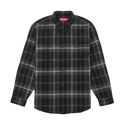 Supreme Plaid Flannel Shirt (FW23) Black
