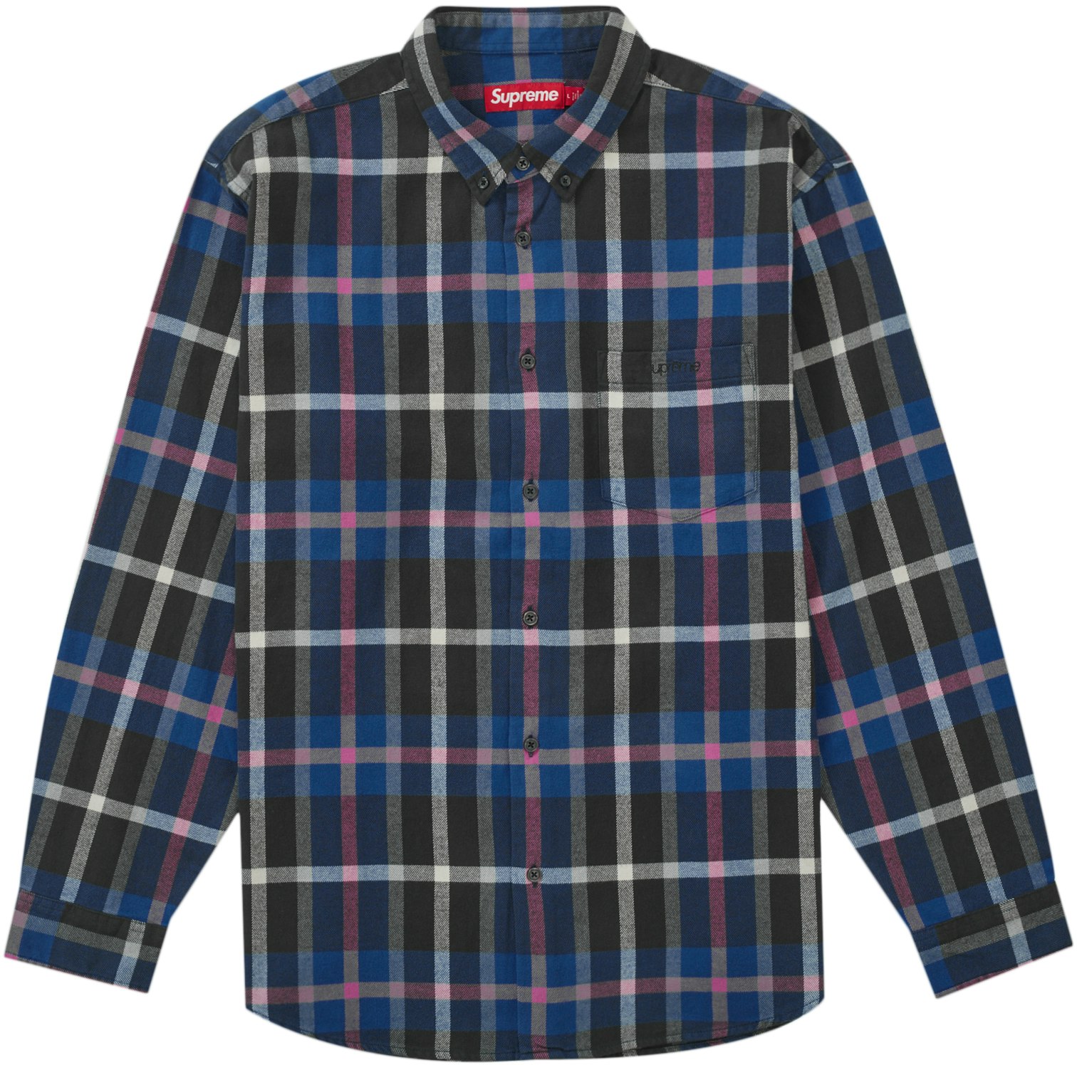 Supreme Plaid Flannel Shirt (FW23) Blue - Novelship