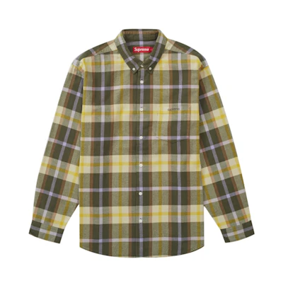 Supreme Plaid Flannel Shirt (FW23) Green
