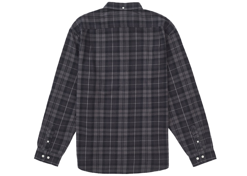 Supreme Plaid Flannel Shirt (FW24) Black 圖 2