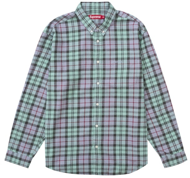 supreme-plaid-flannel-shirt-fw-24-blue