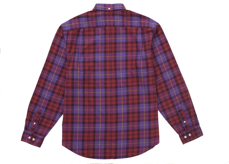 Supreme Plaid Flannel Shirt (FW24) Purple 圖 2