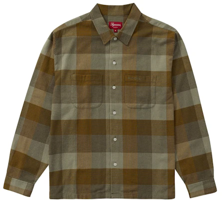 Camisa de Franela a Cuadros Supreme Verde Oliva Buy Camisa de Franela a Cuadros Supreme Verde Oliva