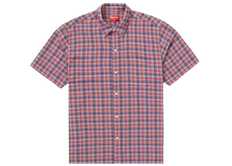 Buy Supreme Plaid S/S Shirt (SS22) 'Red'