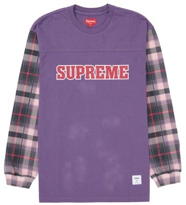 至尊格紋袖長袖T恤 灰紫色 Buy 至尊格紋袖長袖T恤 灰紫色