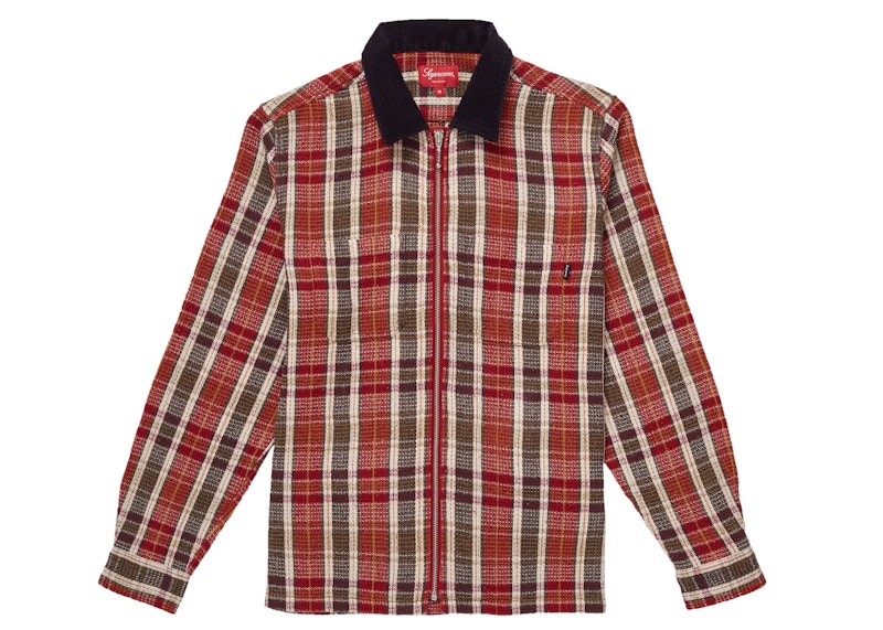 Buy Camisa Térmica Supreme de Cuadros con Cremallera Roja Polvorienta