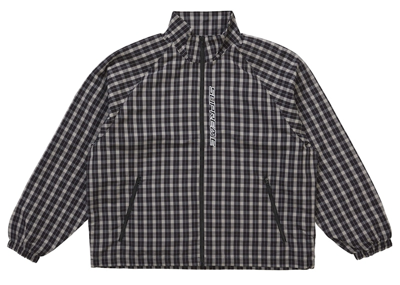 Supreme Plaid Track Jacket Black