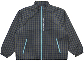 Supreme Plaid Track Jacket Navy Supreme Plaid Track Jacket Navy