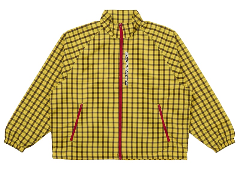 购买Supreme Plaid Track Jacket Yellow - Novelship