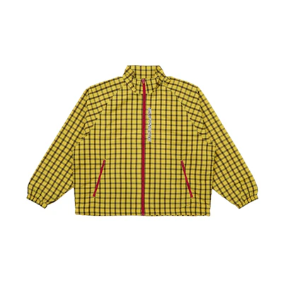 Supreme Plaid Track Jacket Yellow